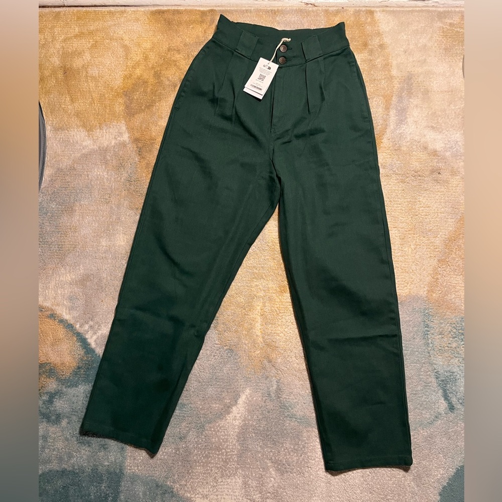 Lucy & Yak Posy Green Addison Jeans 28P / US 6